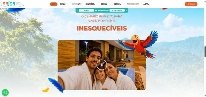 Enjoy Hotéis & Resorts apresenta novo site com navegação intuitiva e acesso facilitado a hospedagens, ofertas e serviços.