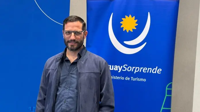 Christian Pos, diretor nacional de Turismo do Uruguai, destaca a importância do mercado brasileiro e a meta de ampliar o fluxo de visitantes até 2030. Crédito: Felipe Lima/Brasilturis