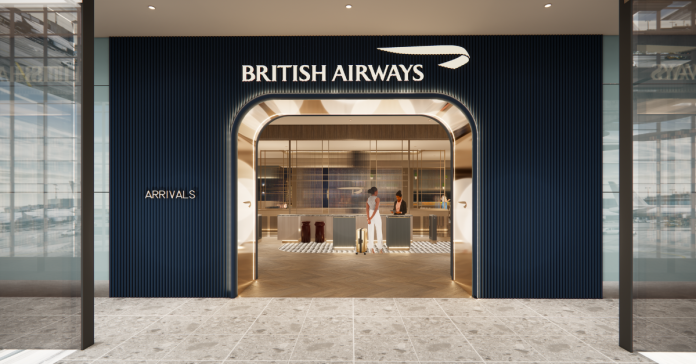Projeto do novo lounge da British Airways no Terminal 5C de Heathrow, com inauguração prevista para o final de 2028 Crédito: Divulgação/British Airways Projeto do novo lounge da British Airways no Terminal 5C de Heathrow, com inauguração prevista para o final de 2028 Crédito: Divulgação/British Airways