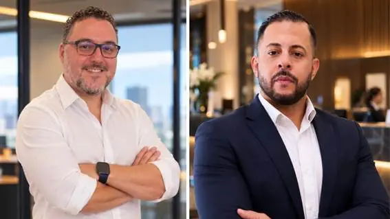 À esquerda, Carlos Eduardo Gomes, Head de Vendas; e à direita, Marcelo dos Santos, que assume Gerência de Contas MICE. Crédito: Divulgação | Trul Hotéis