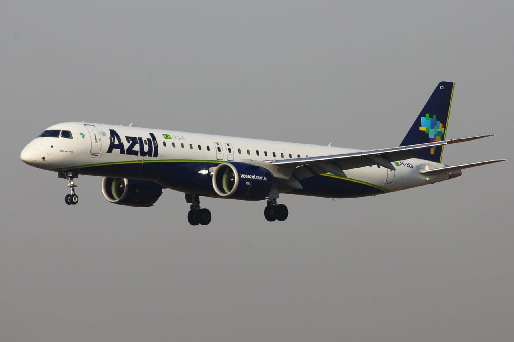 Azul Conecta - voos goiás Montevidéu Embraer E2. Foto: Divulgação