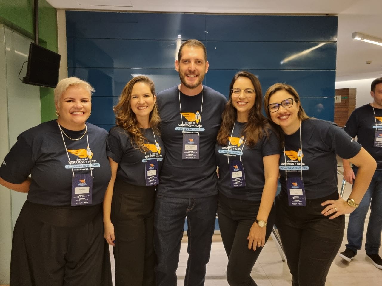 Lorena Lemos, Eduarda Pereira, Jorge Marins, Fernanda Marcacini e Karla Santos. Foto: Divulgação