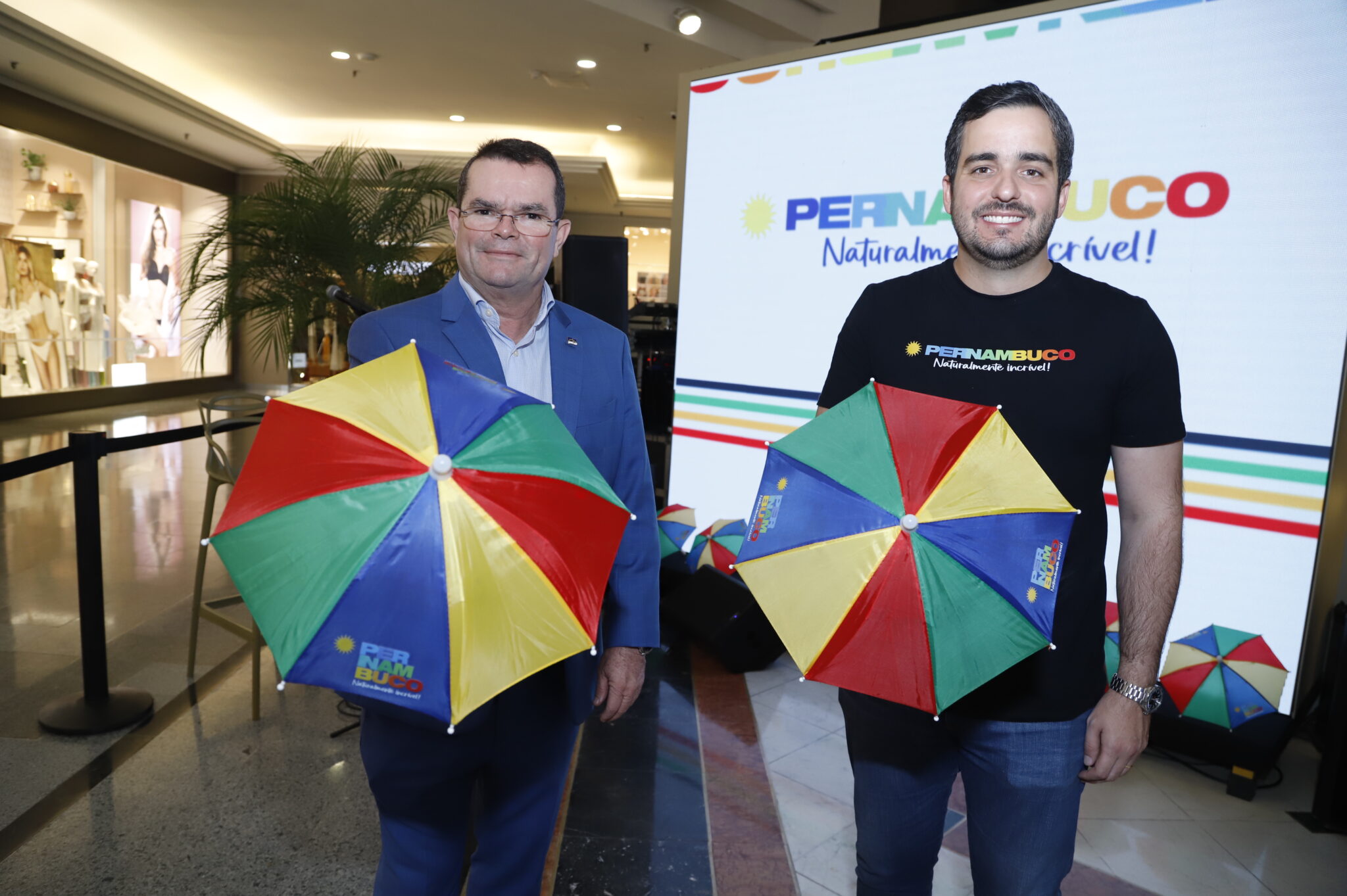 Paulo Nery, secretário de Turismo de Pernambuco, e Eduardo Loyo, presidente da Empetur (Foto: Greg Grigoragi/Brasilturis)