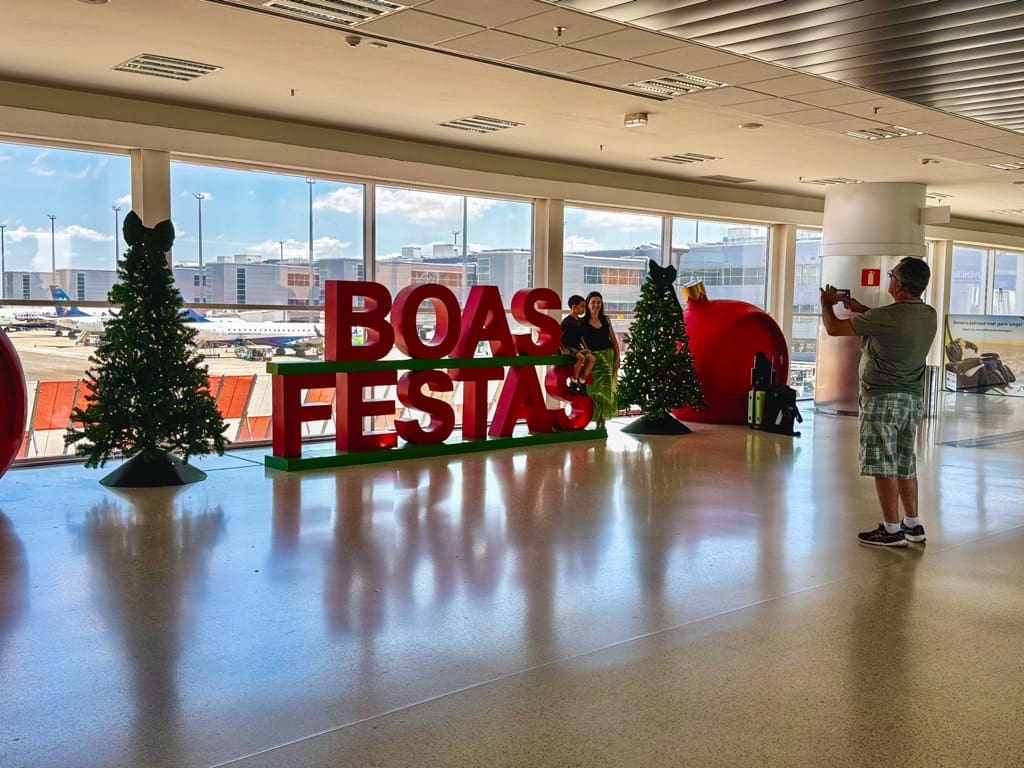 Decoração de Natal no Aeroporto de Viracopos (Foto: Divulgação)