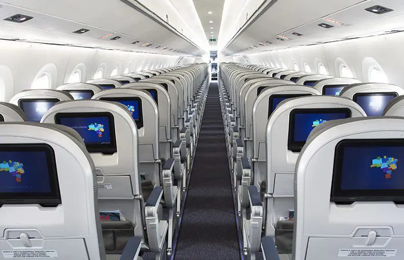 Foto interna Embraer 195 E2 (Foto: Divulgação)