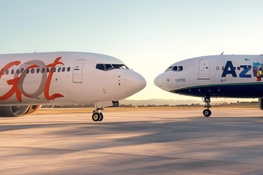 Fusão Azul-Gol pode redefinir o mercado aéreo no Brasil (Foto: Grok)