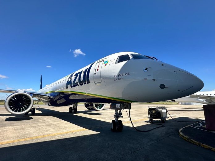 Novo Embraer E2 “Sou do Brasil, sou Azul” Novo Embraer E2 “Sou do Brasil, sou Azul” (Foto: Divulgação)