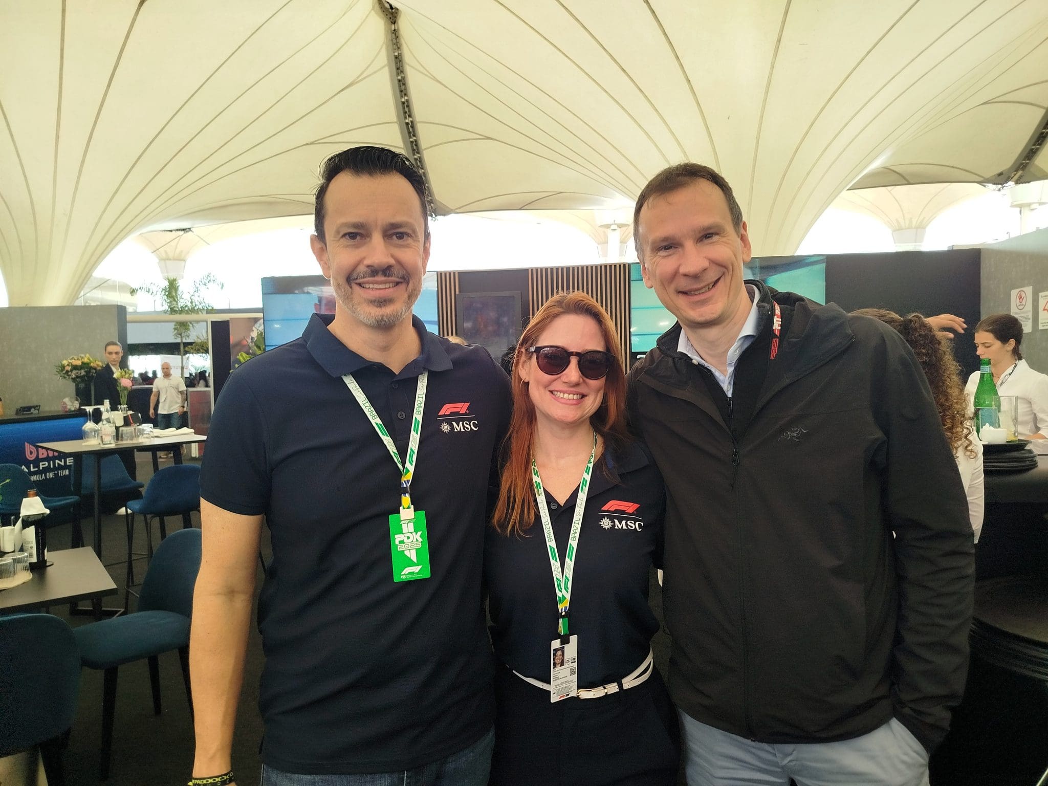 Eduardo Simões, Fernanda Zebral e Alberto Revelli (todos da MSC Cruzeiros)