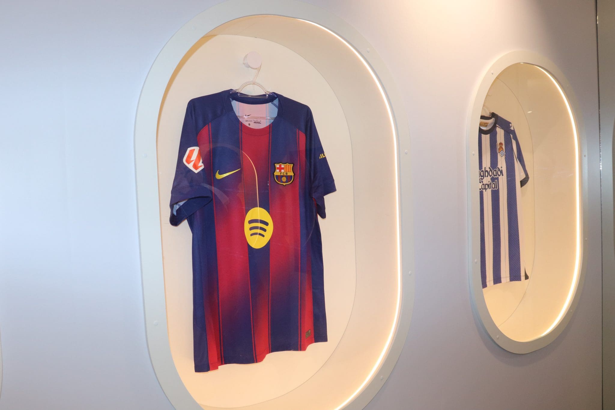 Camisa de clubes da La Liga, competição patrocinada pela Iberia. Crédito: Maurício Herschander/ Brasilturis