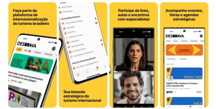 DesBRAva lança aplicativo para iOS e Android e amplia acesso à plataforma de internacionalização do turismo brasileiro
