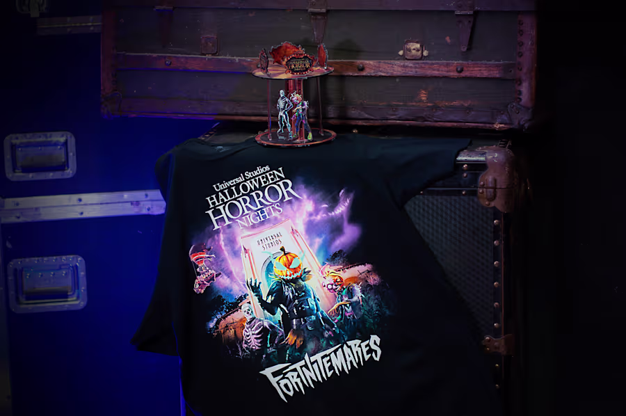 Camisa inspirada em Fortnitemares Crédito: Universal Destinations & Experiences