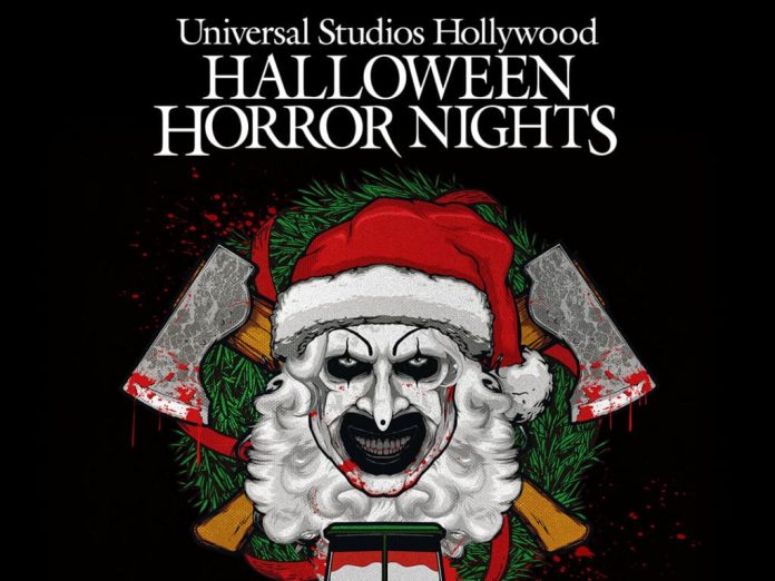 Art the Clown assume o Terror Tram na edição de 2026, que também terá casas inspiradas em grandes franquias e produções originais do Universal Studios Hollywood. Crédito: Divulgação/Universal Studios Hollywood Art the Clown assume o Terror Tram na edição de 2026, que também terá casas inspiradas em grandes franquias e produções originais do Universal Studios Hollywood. Crédito: Divulgação/Universal Studios Hollywood