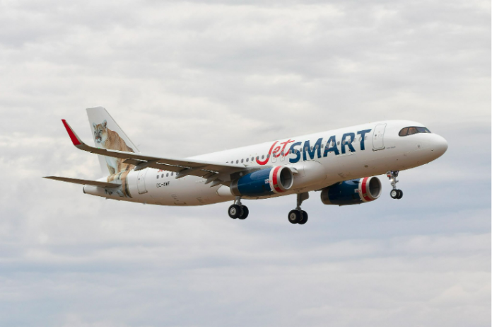 JetSmart terá cinco voos semanais entre Florianópolis e Córdoba durante a temporada de verão. Crédito: Divulgação/Jetsmart