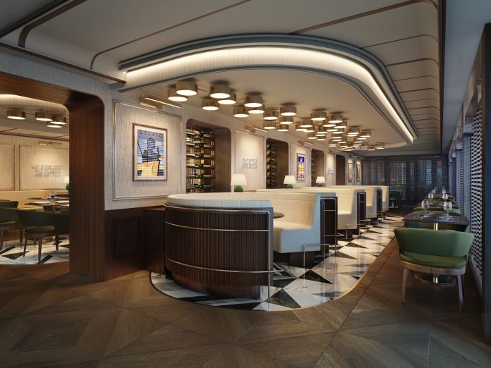 MSC World Asia terá restaurante Eataly e estreia em dezembro com cruzeiros de sete noites pelo Mediterrâneo e Fly & Cruise. Crédito: Divulgação